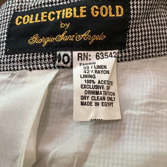 Vintage Giorgio Sant’ Angelo Plaid B/W Midi Skirt with Pockets. - Picture 7 of 7